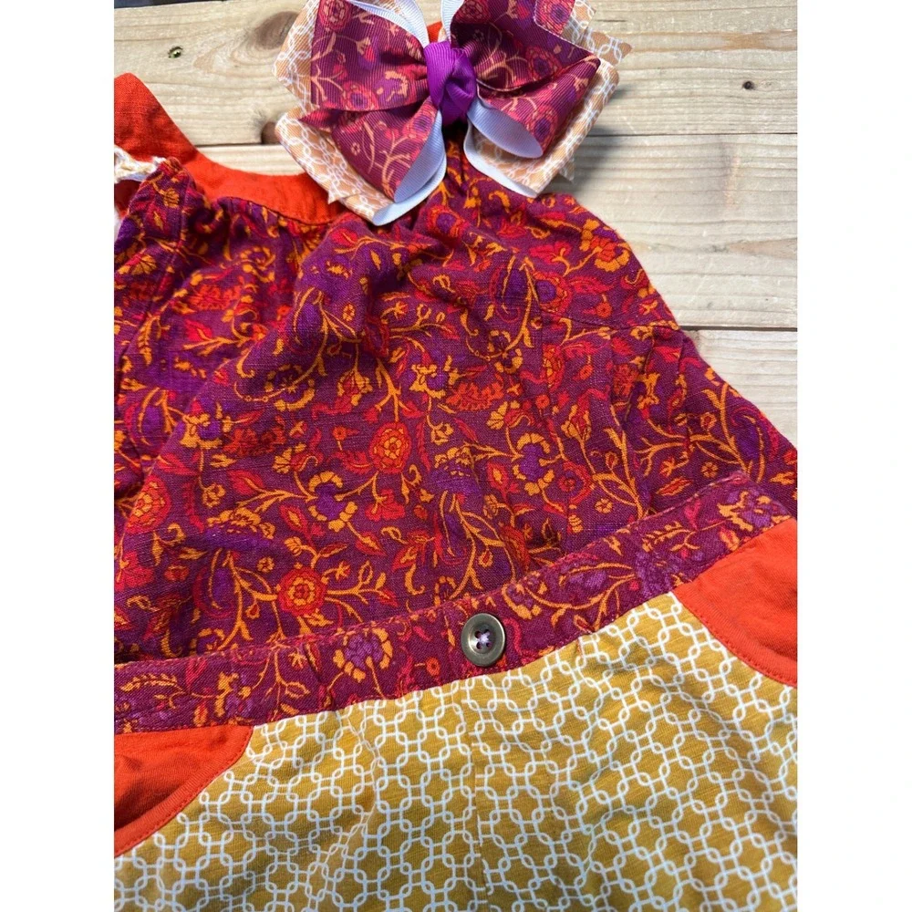 Matilda Jane Kids Girls‎ 4 Floral Print Ruffle Hem Dress Bloomers Set